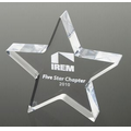 Clear Star Acrylic Paper Weight (5"x 5"x 1") (Screen Printed)